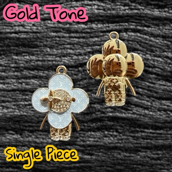 Unbranded Jewelry - 🆕 Listing - Single Piece Large Gray Vivi Gold Tone Zipper Button Charms